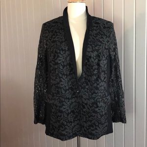 NWT LANE BRYANT BLACK LACE BLAZER SZ 26